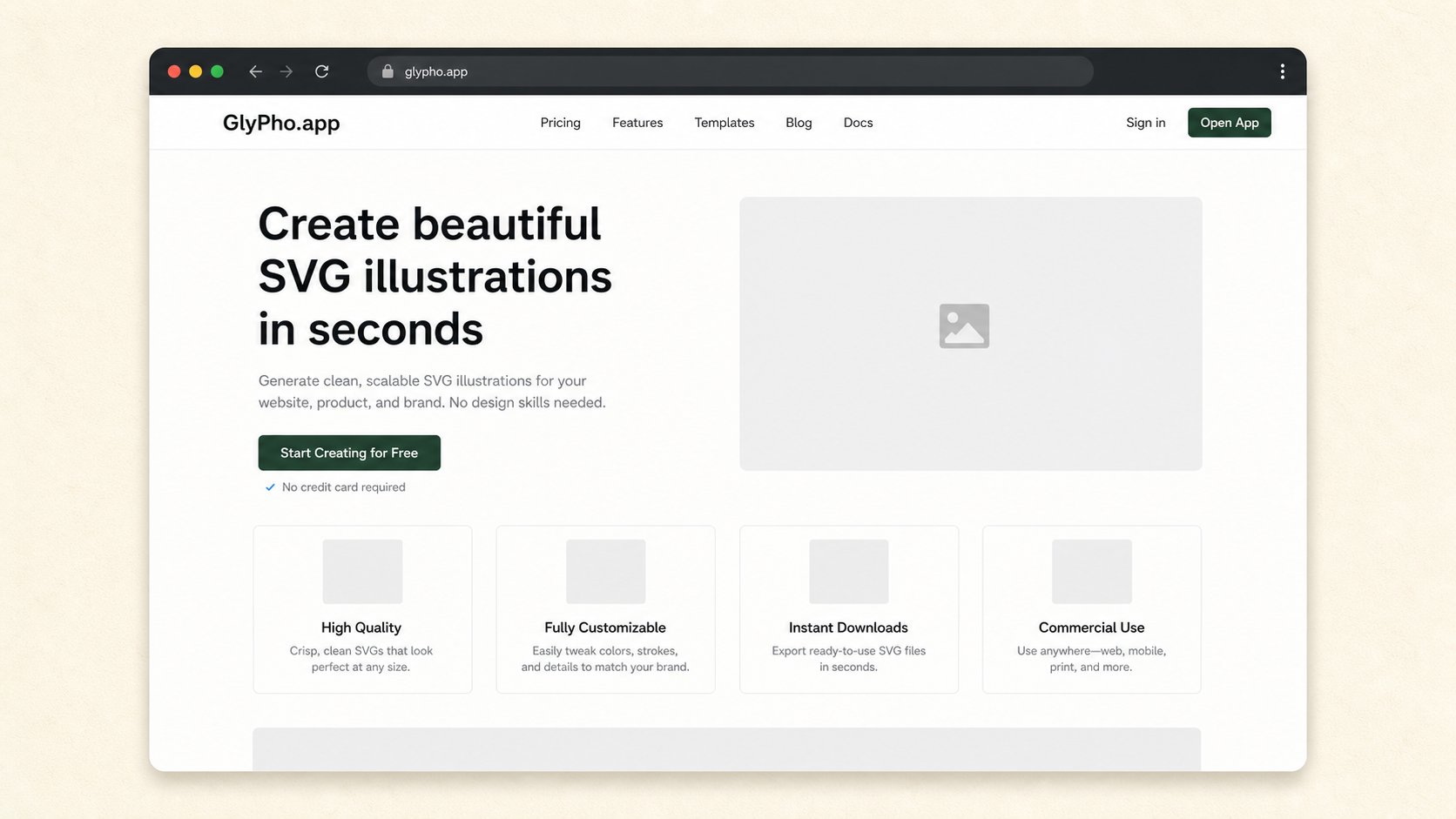 Before adding SVG illustrations and icons